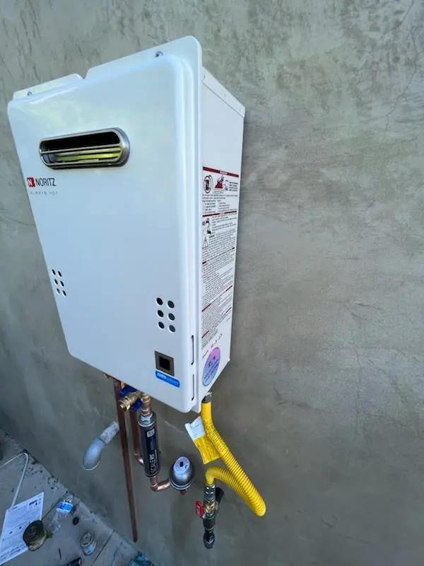 Tankless water heater installation for Westbrooke-Heritage homes